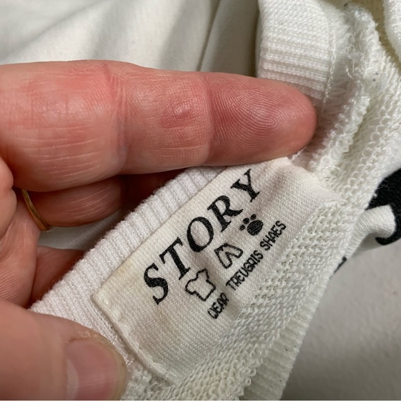 STORY Urban Territory Sweatshirt White Short Cropped Sz Small ? SEE PICS - Picture 4 of 11